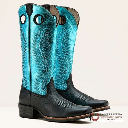 WOMENS ARIAT JUNCTION BLACK DEERTAN SKY BLUE SHINE 10061331