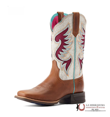 WOMEN’S ARIAT PINTO VENTEK 360 DARK TAN/DISTRESSED WHITE-10044507