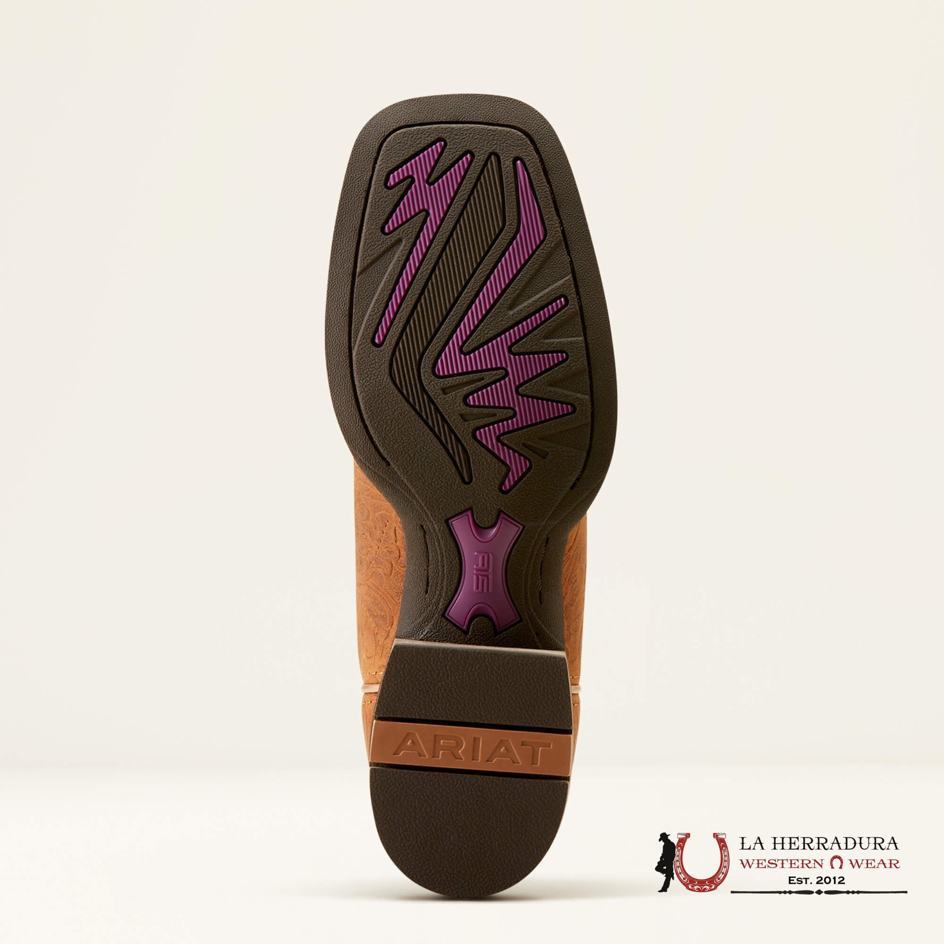 WOMEN’S ARIAT SAN ANGELO VENTTEX 360 TOOLED TOASTED ALMOND AGED MERLOT BOOT- 10051023 BOTAS MUJERES