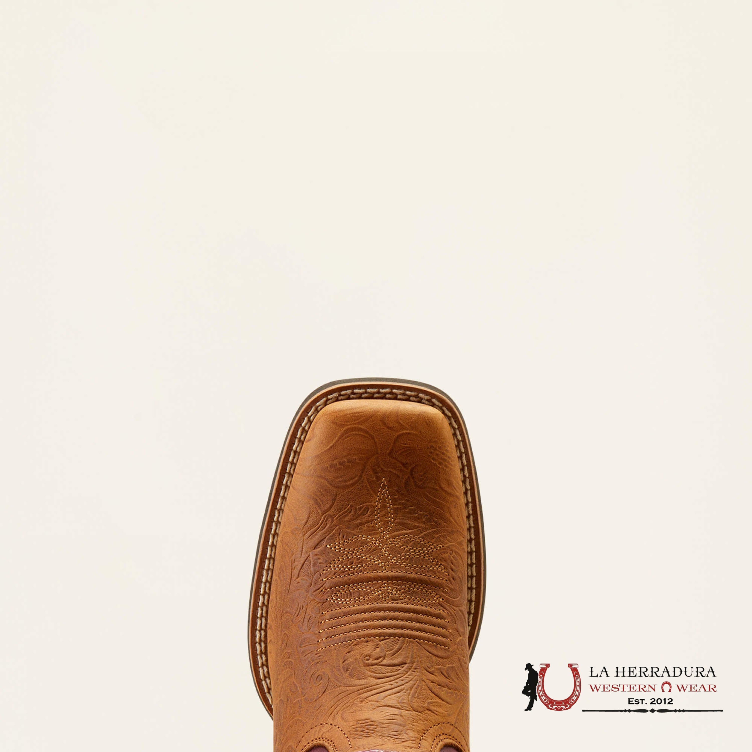 WOMEN’S ARIAT SAN ANGELO VENTTEX 360 TOOLED TOASTED ALMOND AGED MERLOT BOOT- 10051023 BOTAS MUJERES