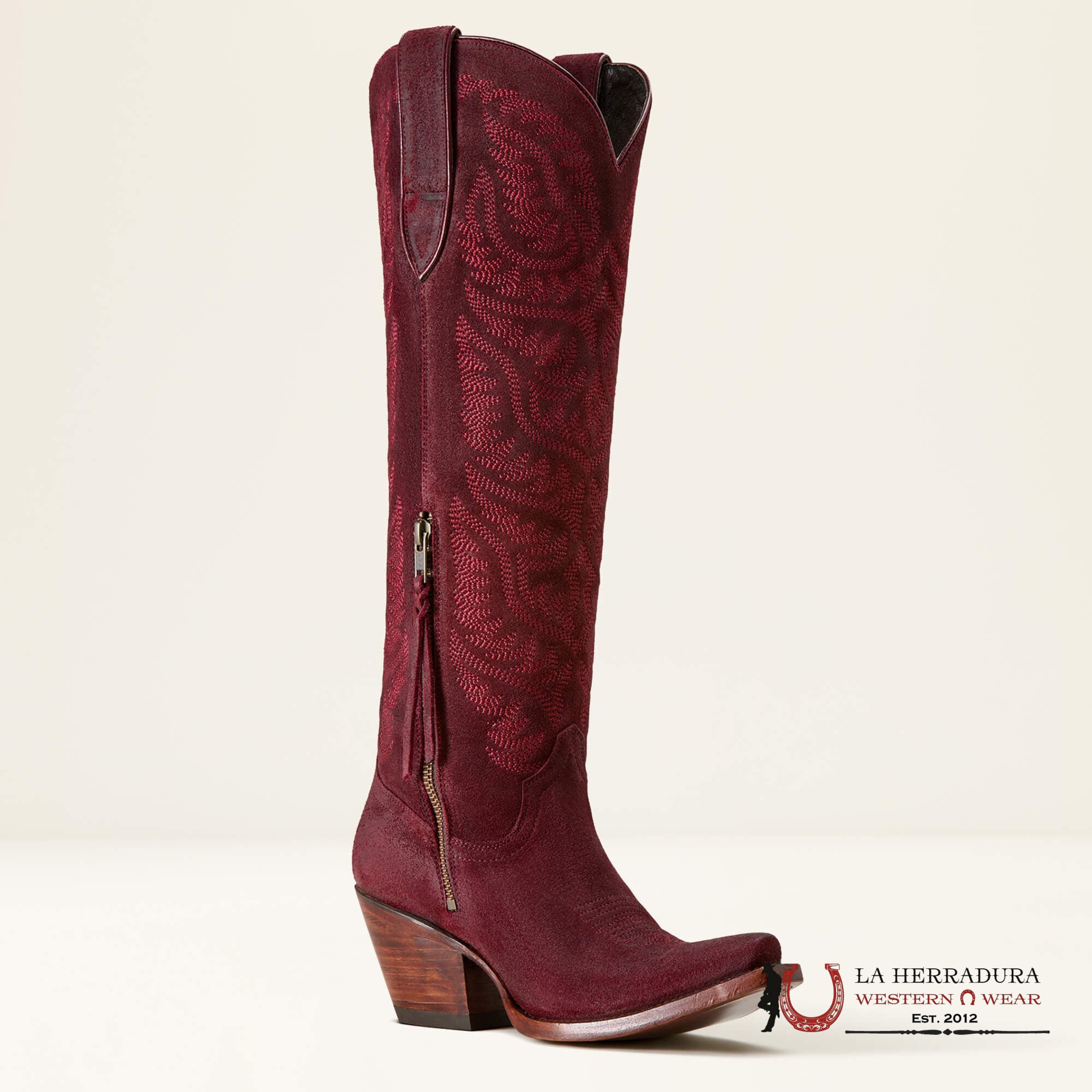 WOMEN’S CASANOVA LARAMIE STRETCHFIT BURGUNDY SUEDE 10061356 BOTAS MUJERES