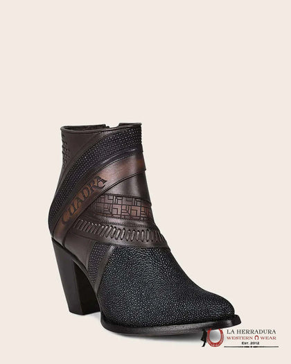BOTAS LOS ALTOS PARA MUJER AVESTRUZ MOCHA ESTILO RODELO