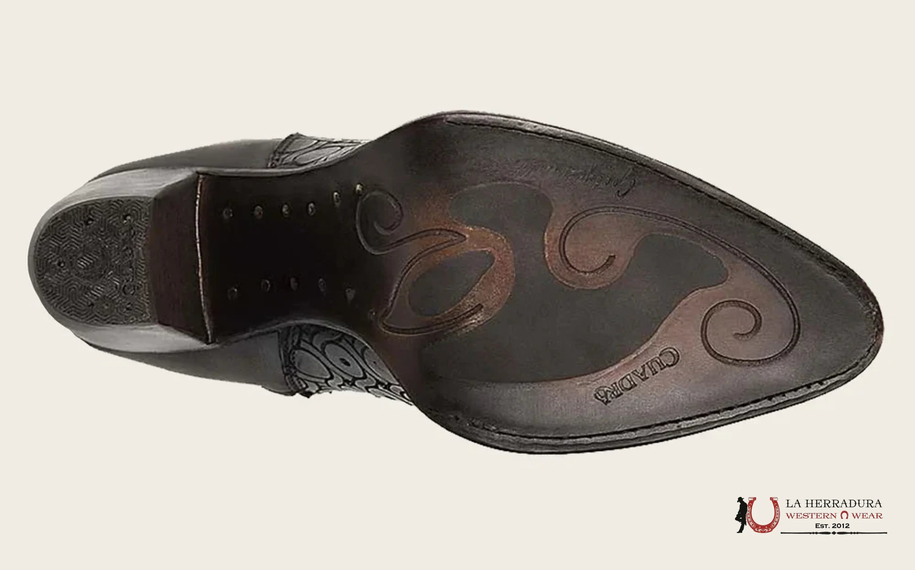 WOMENS CUADRA RES CRUST MAPLE ZIPPER & STUDS & LASER ROUND TOE TALL BOOT CU759 BOTAS MUJERES