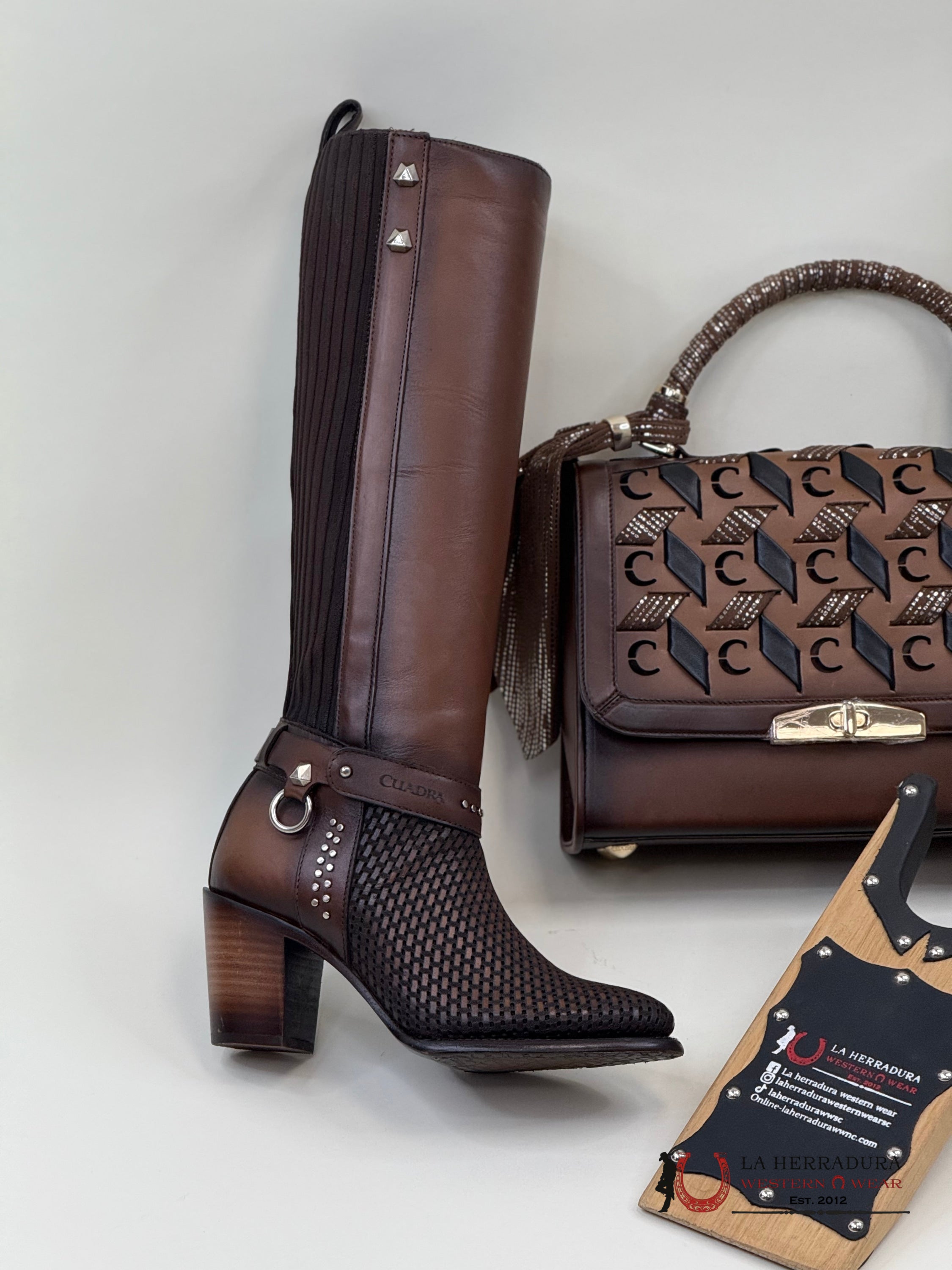 Women’s Cuadra Tall Boot Leather Brown Sillero Del Vasco Natural Botas Mujeres