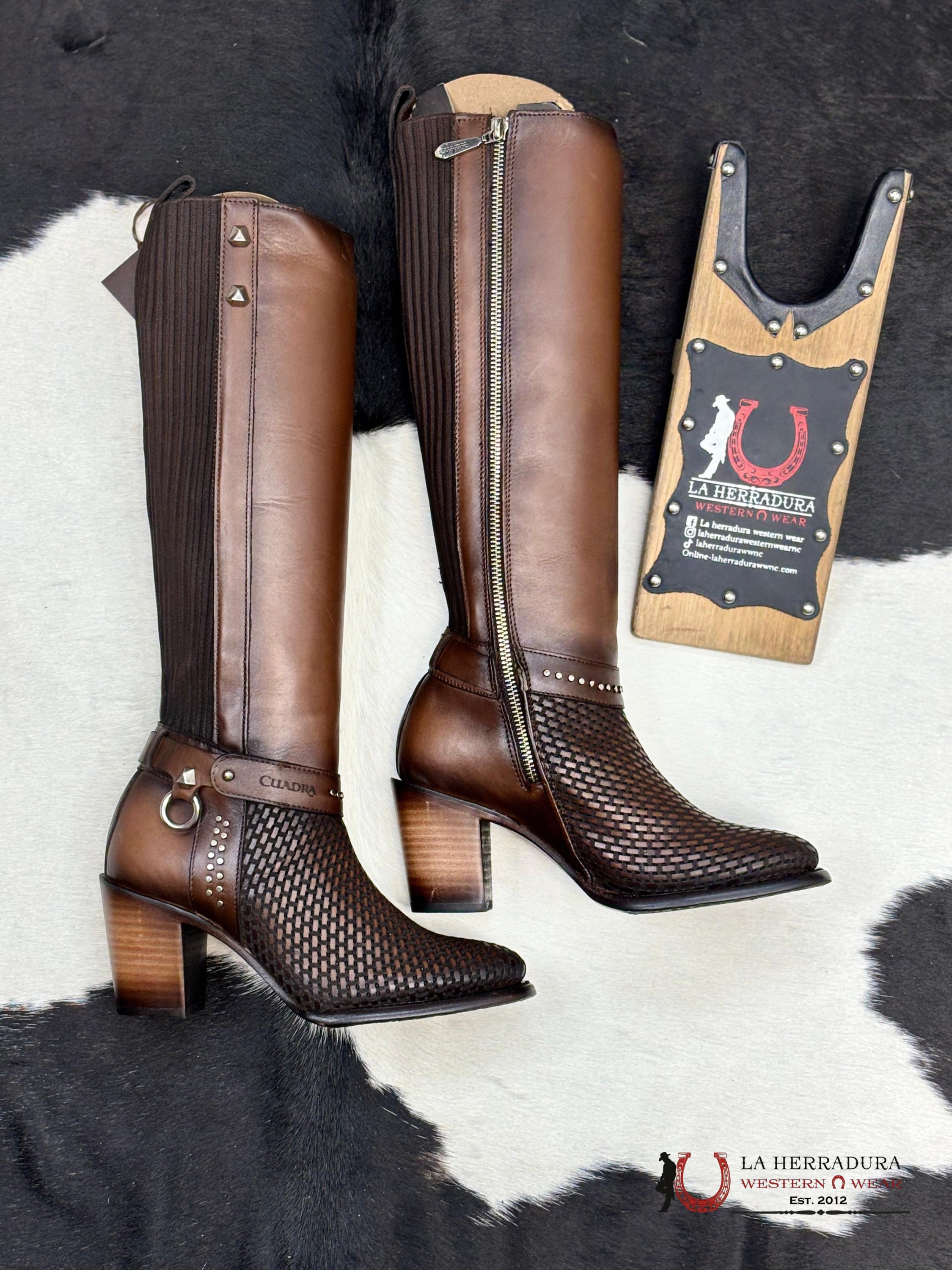 Women’s Cuadra Tall Boot Leather Brown Sillero Del Vasco Natural Botas Mujeres