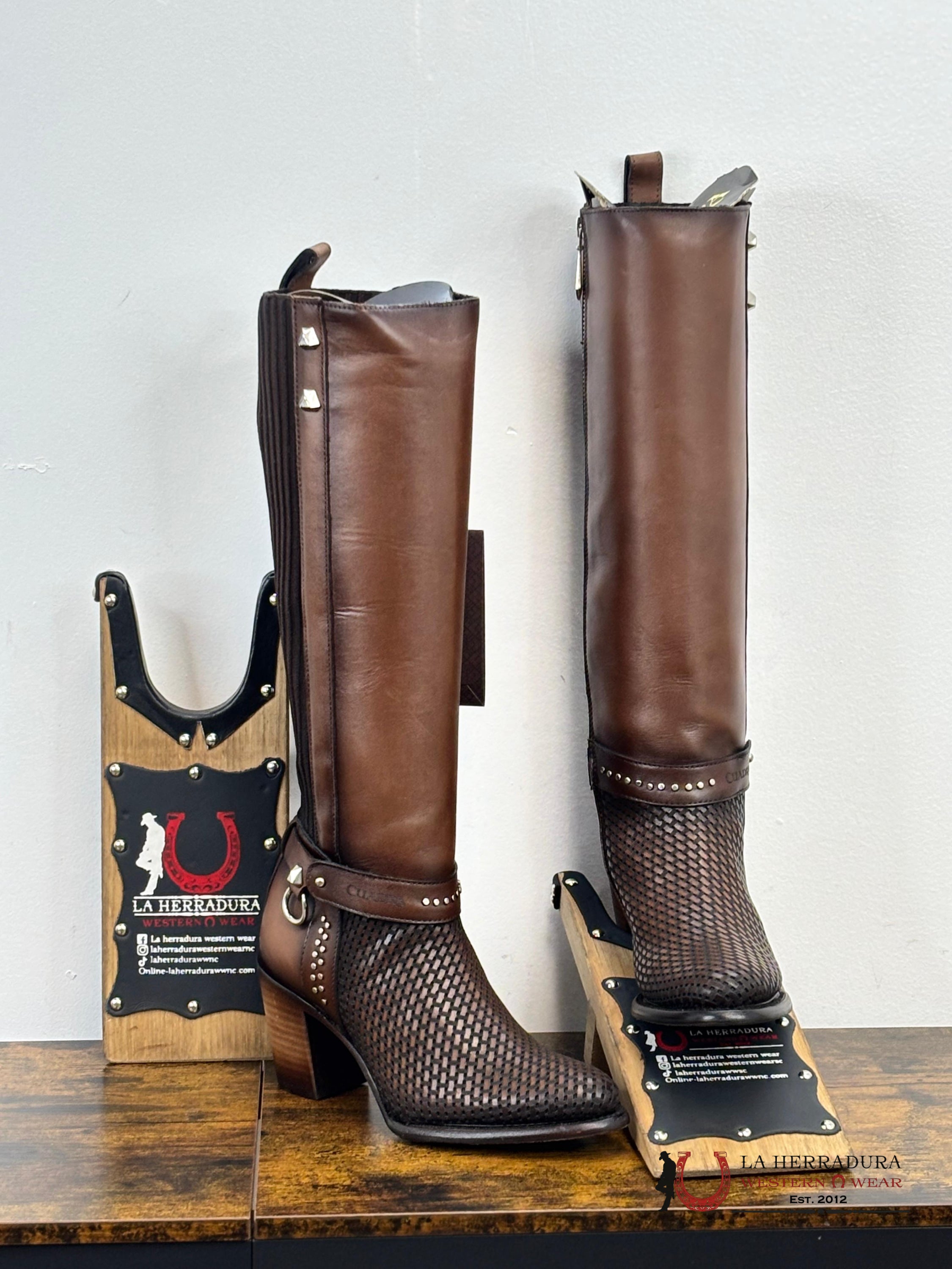 Women’s Cuadra Tall Boot Leather Brown Sillero Del Vasco Natural Botas Mujeres