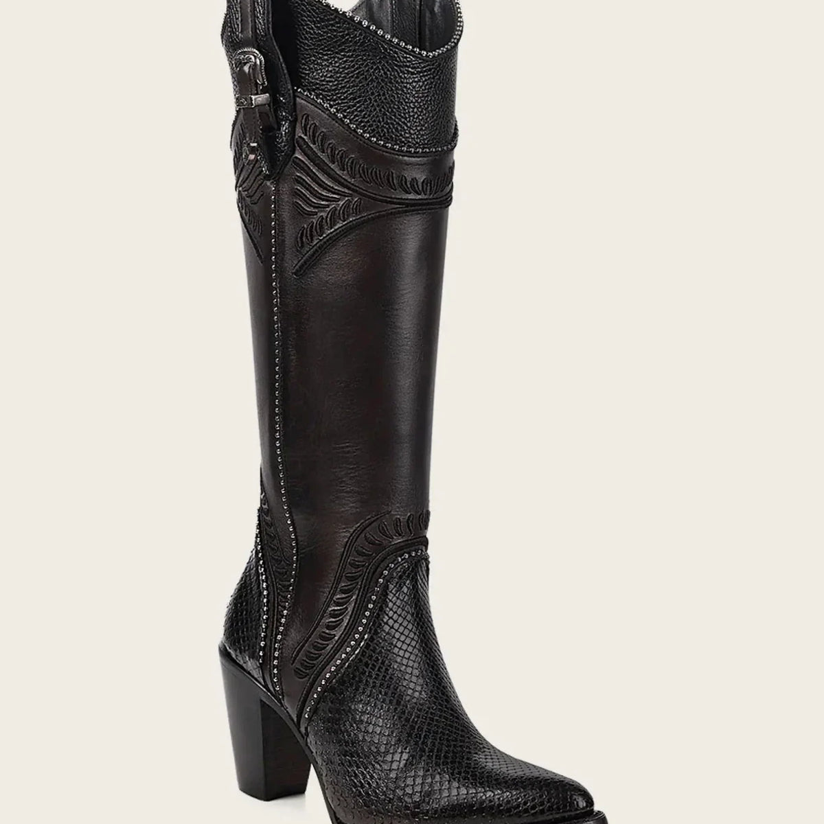 WOMEN'S CUADRA TALL BOOT PITON M BELLY COSMO NEGRO ROUND TOE CU867