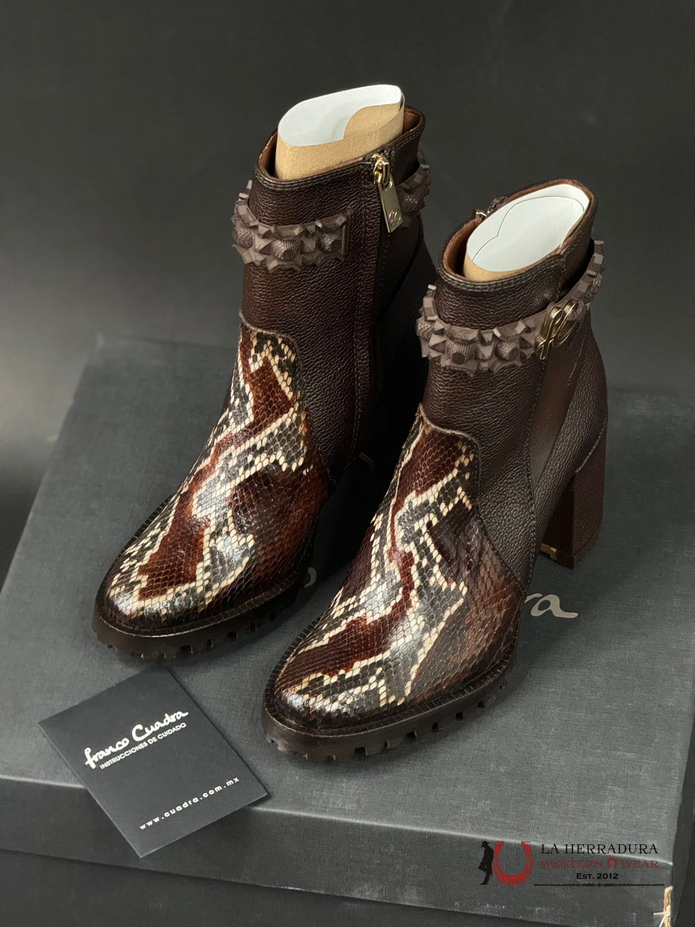 Women’s Franco Cuadra Python Cafe Cacao Bristol Cowhide Botas Mujeres