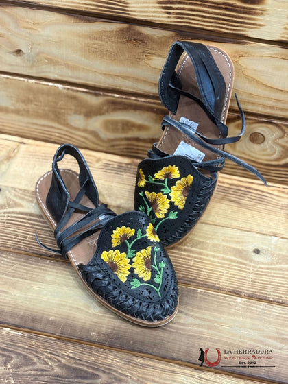 HUARACHE AMAIRANI NEGRO PARA MUJER CON CORREA