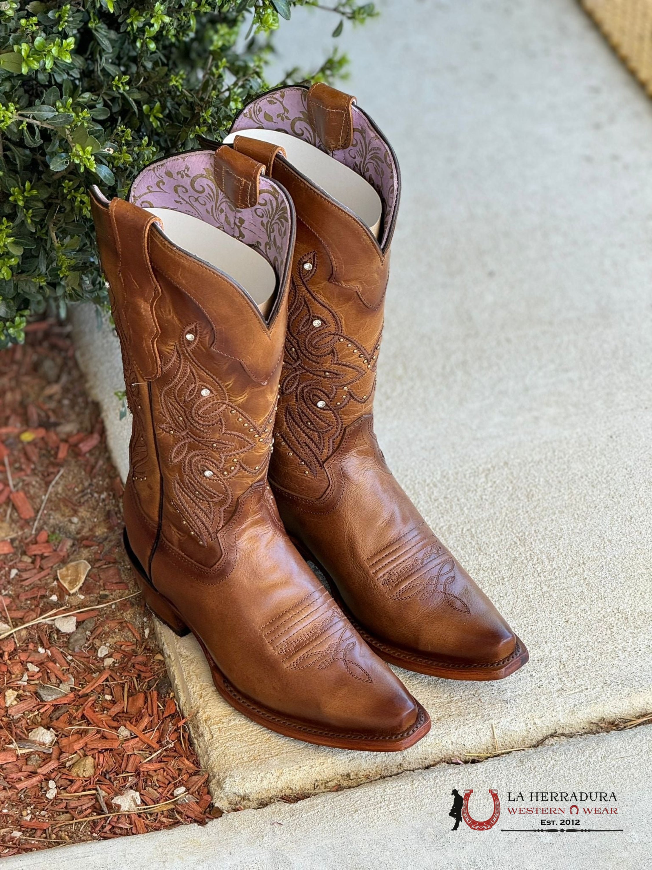 Womens Lucido Miel Snip Toe Botas Mujeres