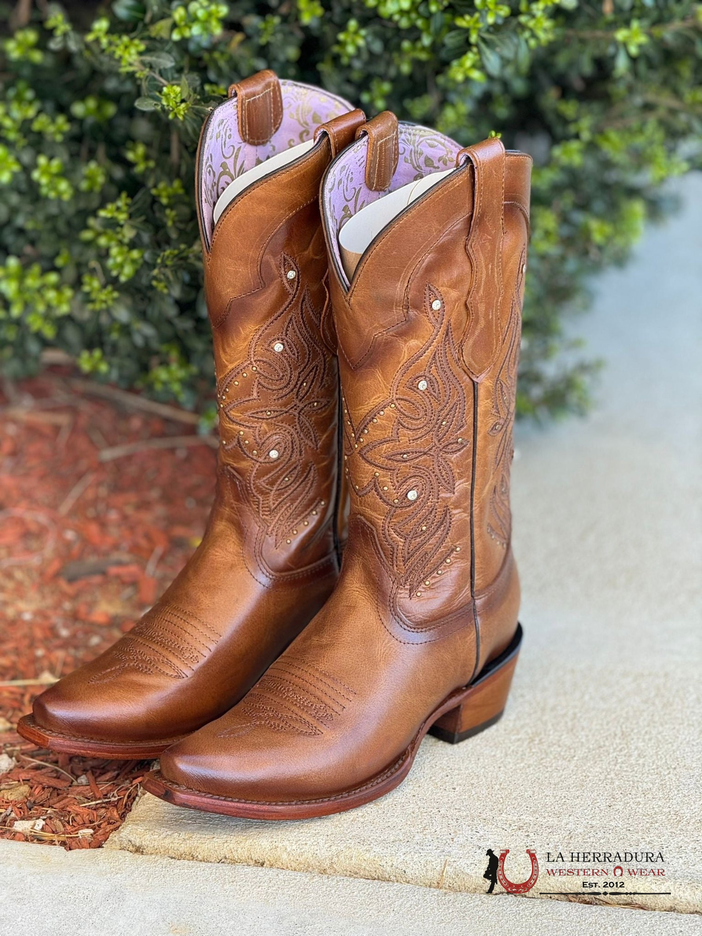 Womens Lucido Miel Snip Toe Botas Mujeres