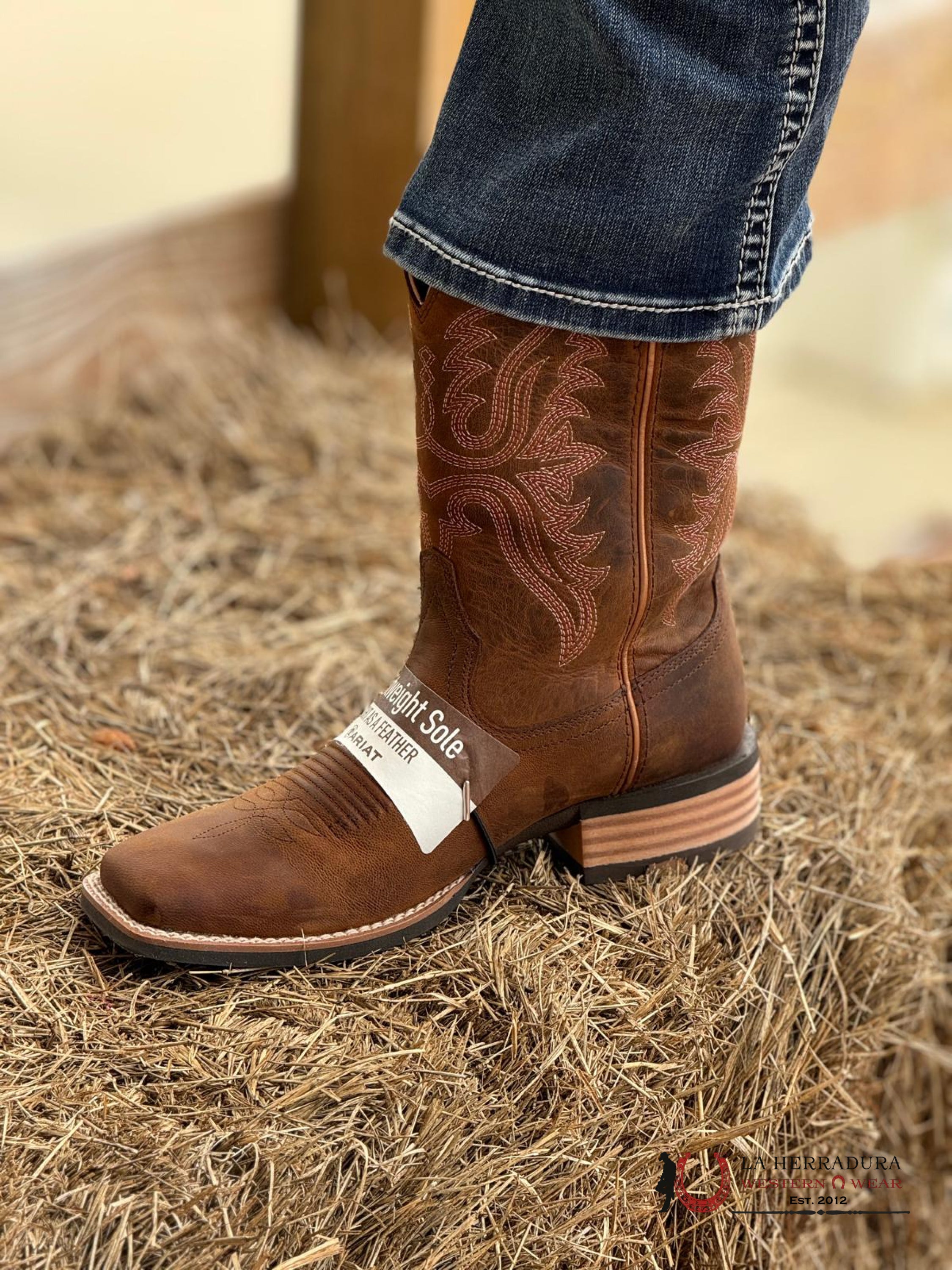 美品✨Ariat ウエスタンブーツ ブラウン COWPUNCHER VENTTEK BROWN OILED 10051035 ARIAT