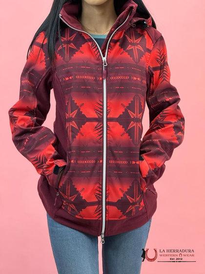 Womens Panhandle Printed Aztec Softshell Jacket Fuchsia PRW092RZY6