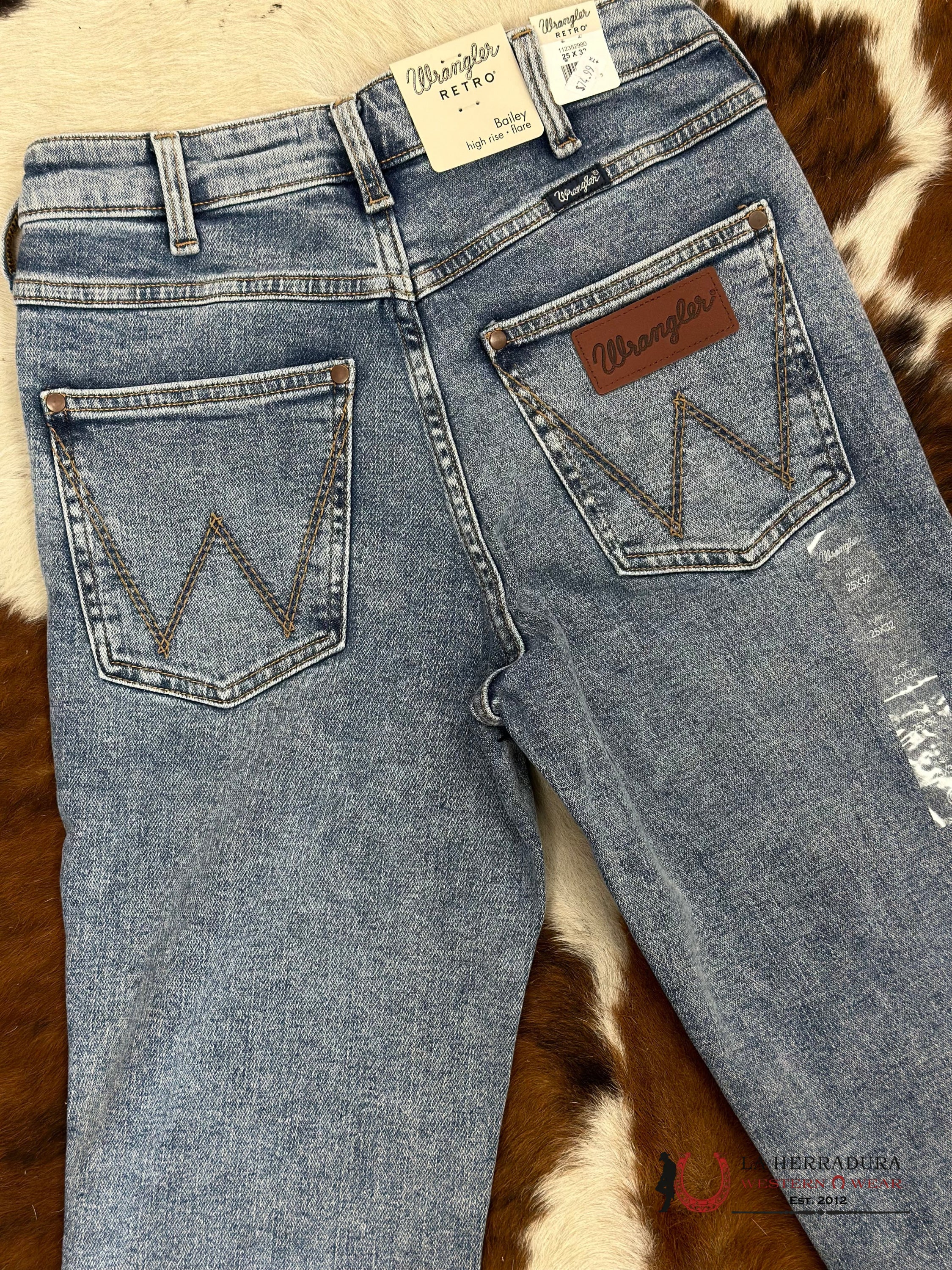 Womens Wrangler Bailey Acid Wash Flare Jean Ropa Mujeres