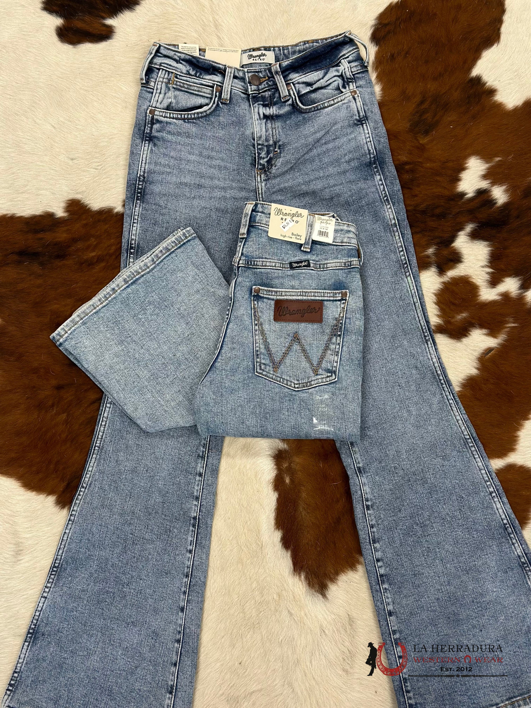 Womens Wrangler Bailey Acid Wash Flare Jean Ropa Mujeres