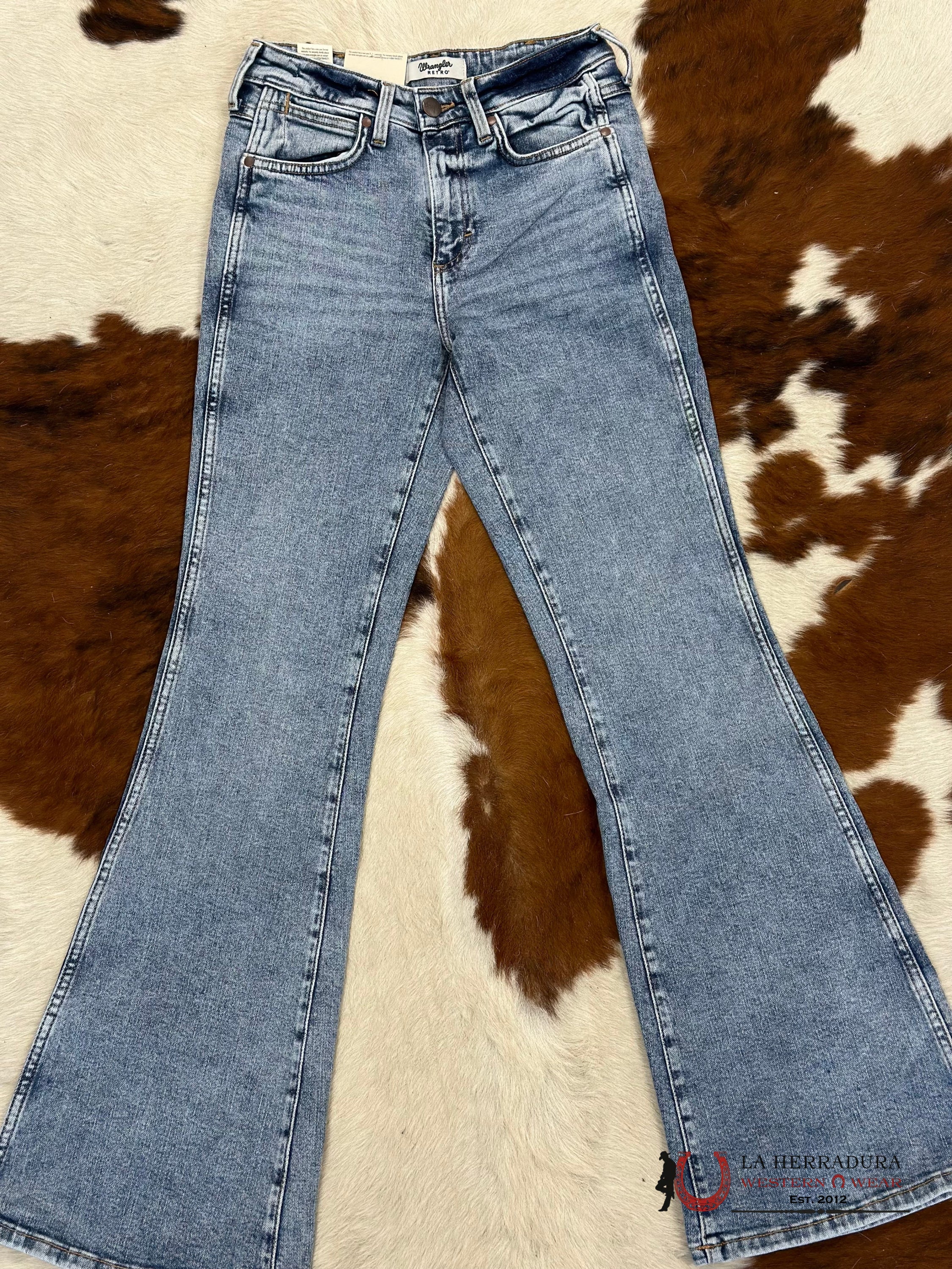 Womens Wrangler Bailey Acid Wash Flare Jean Ropa Mujeres