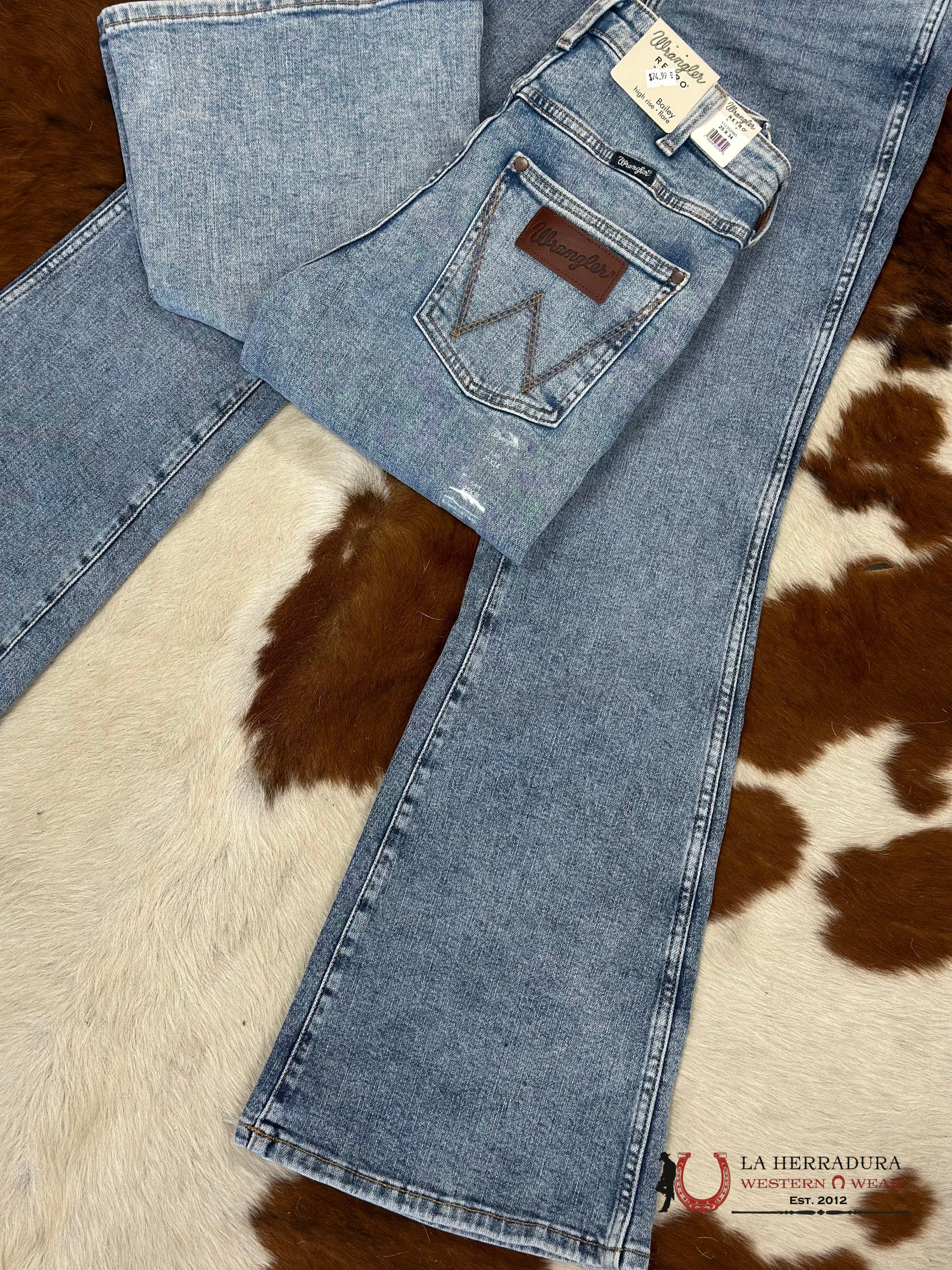 Womens Wrangler Bailey Acid Wash Flare Jean Ropa Mujeres