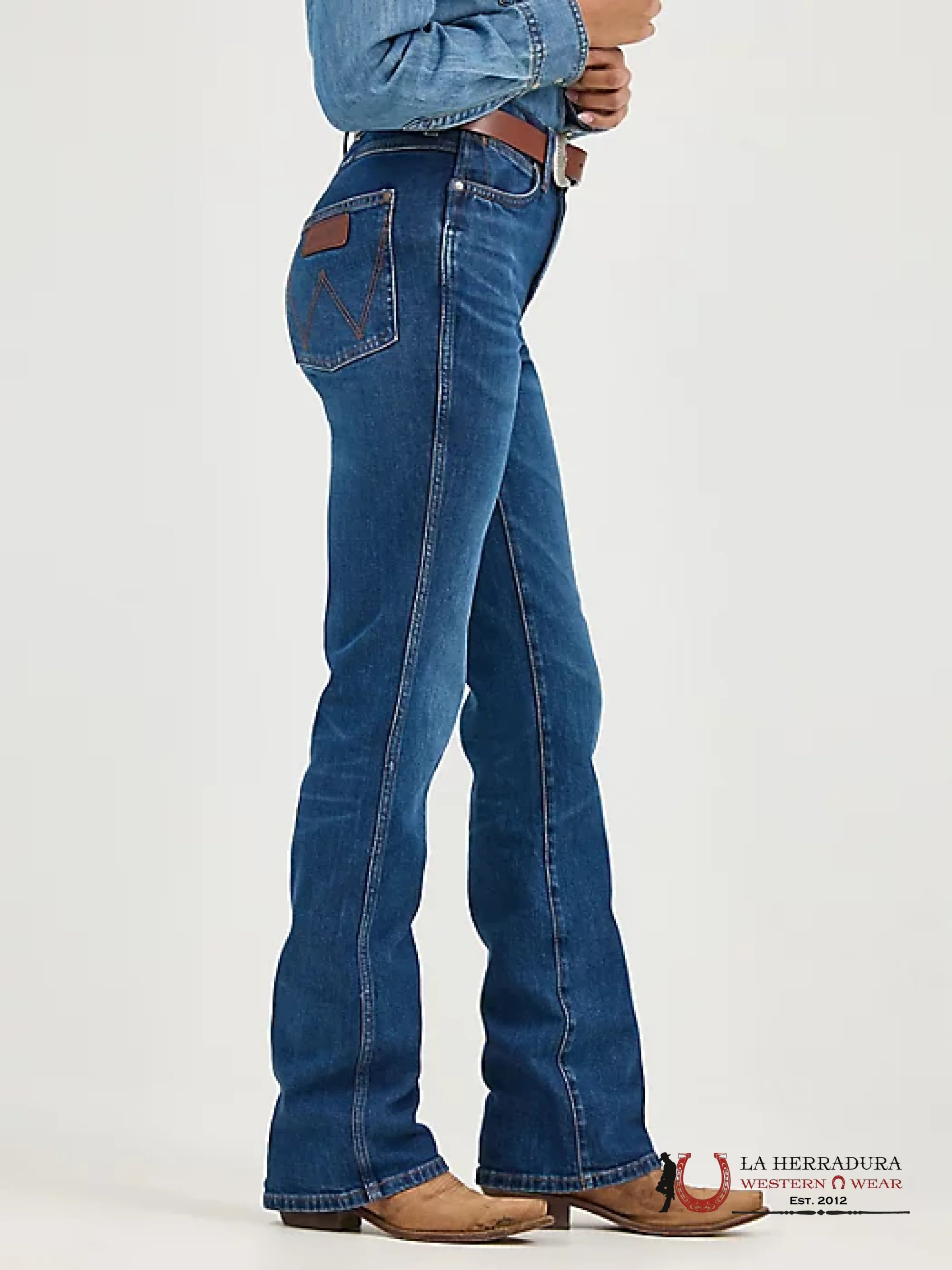 WOMENS WRANGLER BAILEY HIGH RISE BOOTCUT DARK WASH 112352982 ROPA MUJERES
