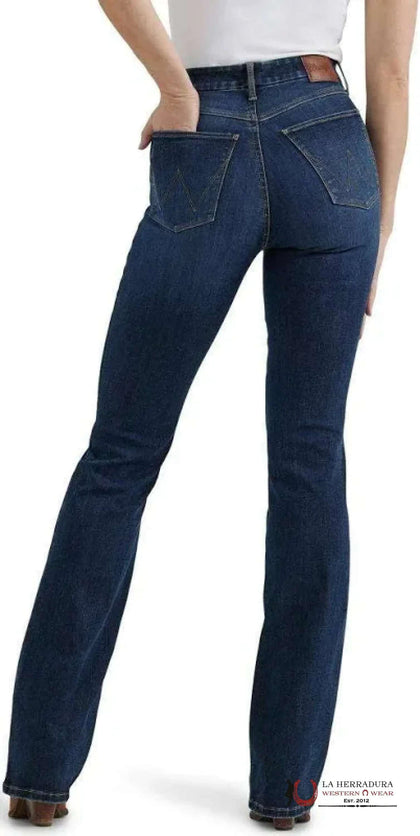 WOMENS WRANGLER BESPOKE BOOTCUT JEANS DARK WASH 112359277