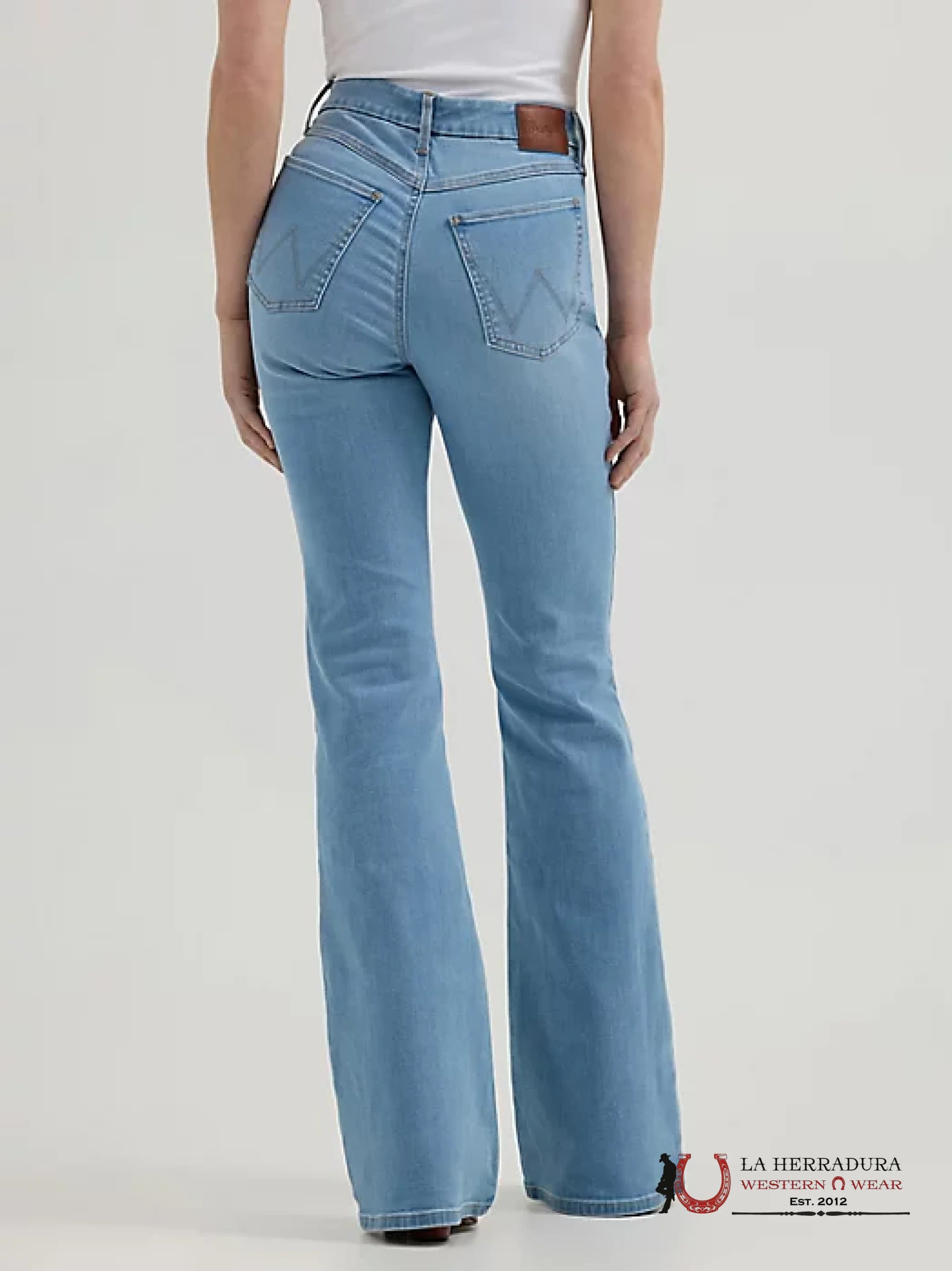 WOMENS WRANGLER BESPOKE FLARE JEAN LIGHT WASH 112361642 ROPA MUJERES