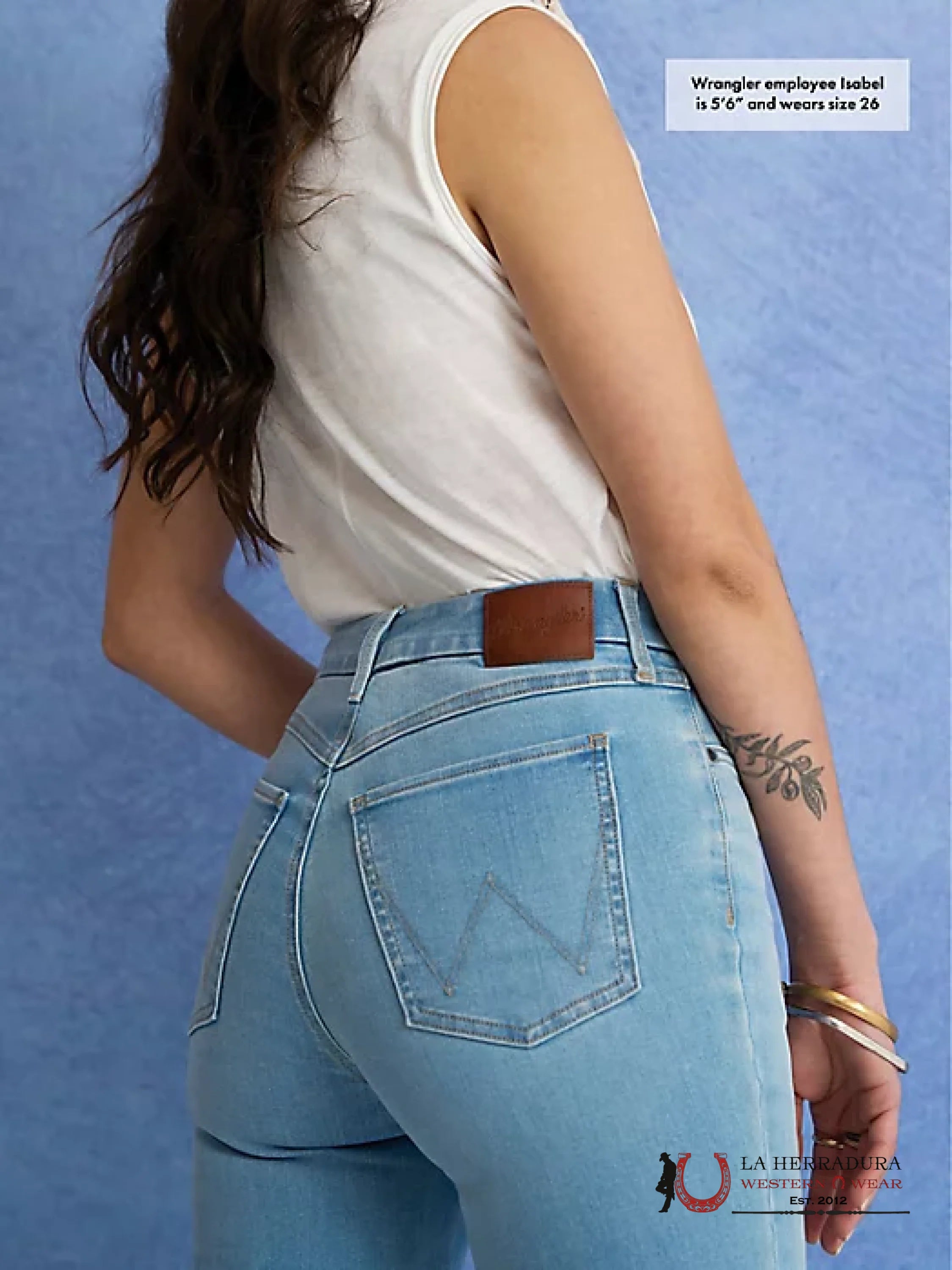 WOMENS WRANGLER BESPOKE FLARE JEAN LIGHT WASH 112361642 ROPA MUJERES