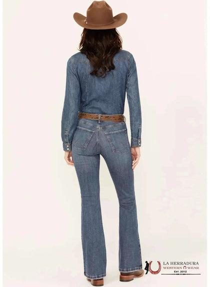 WOMENS WRANGLER BESPOKE FLARE JEANS 112359281