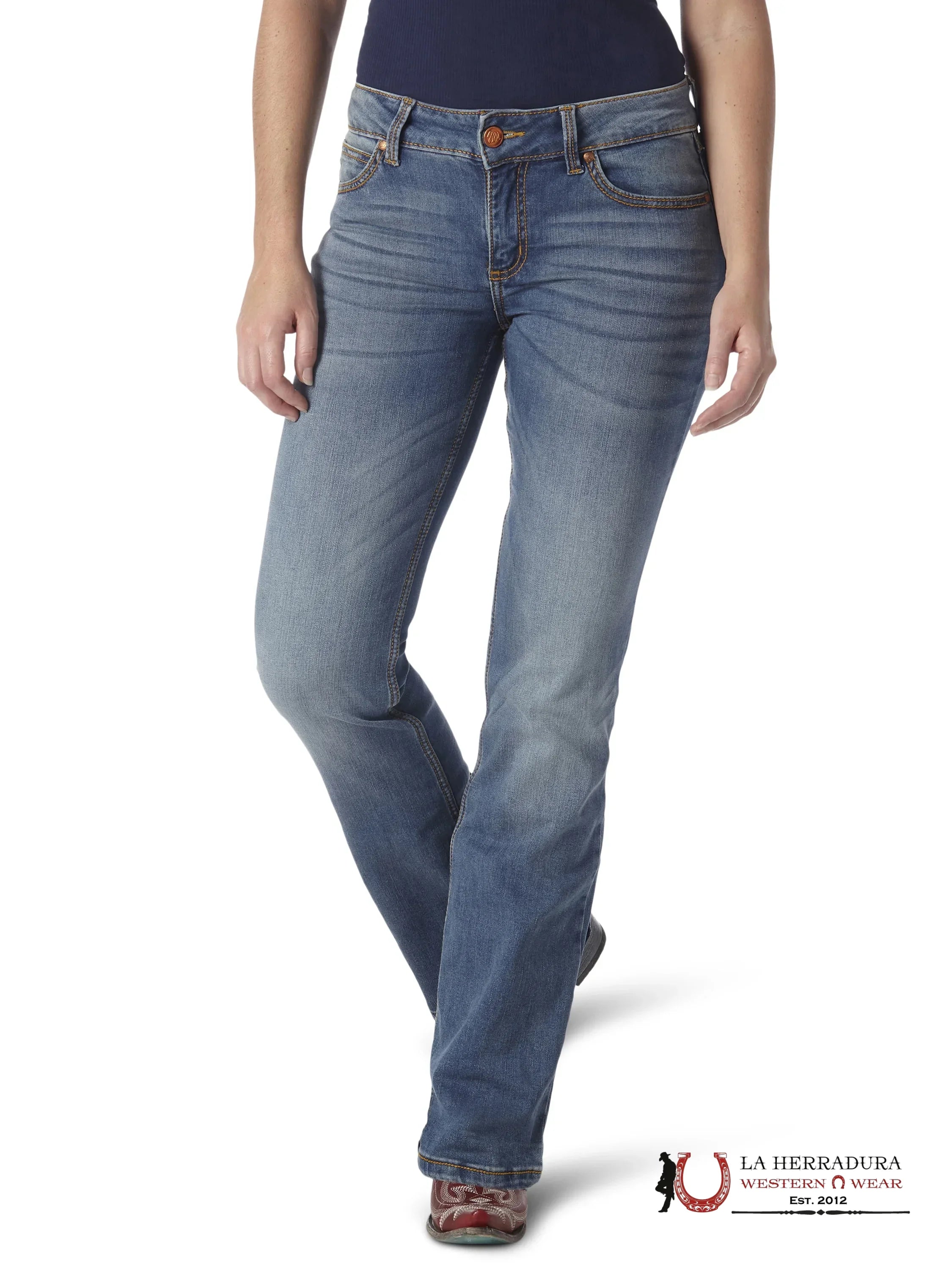 WOMENS WRANGLER MAE MID-RISE BOOT CUT 1009MWZDW ROPA MUJERES
