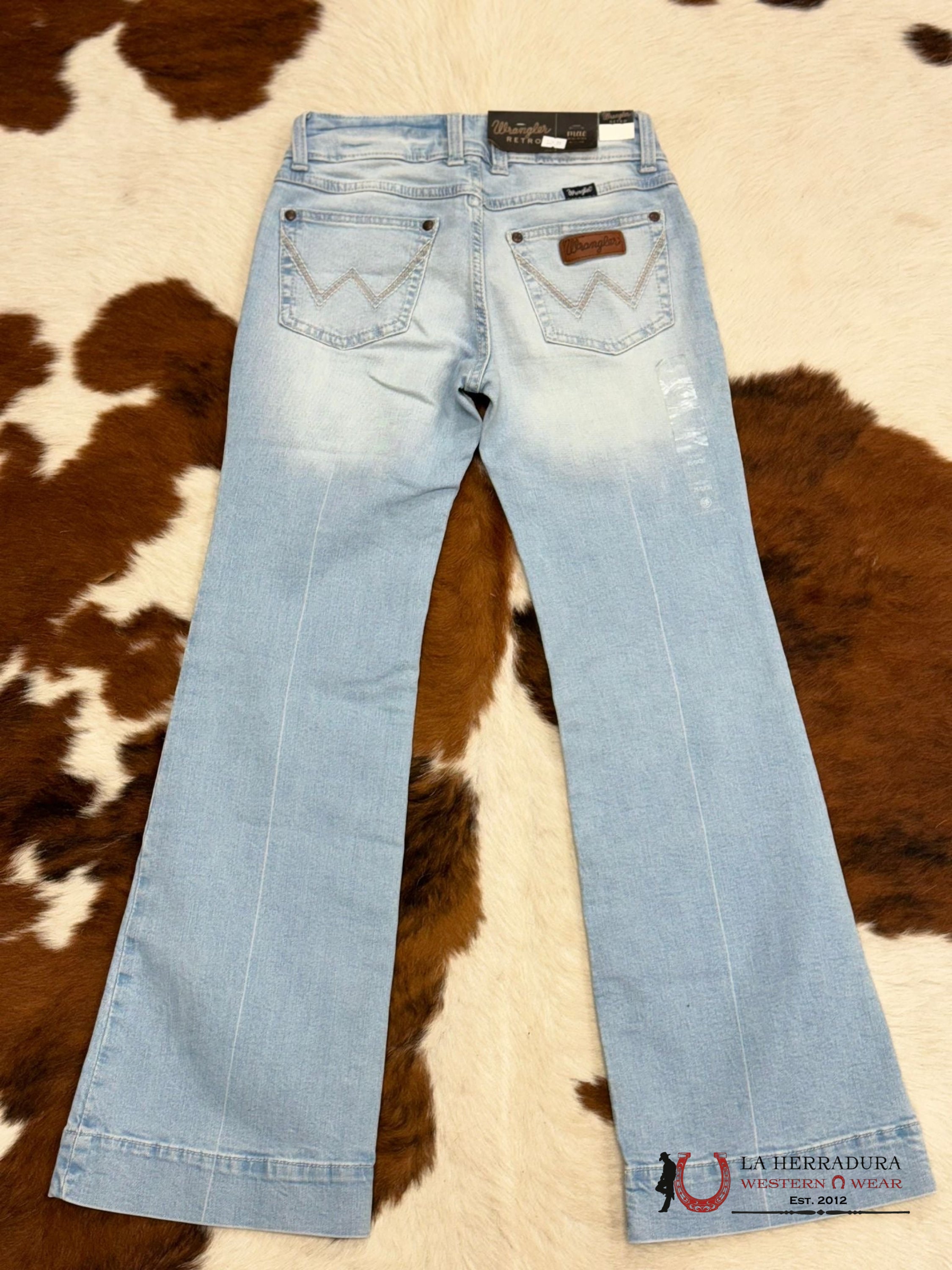 Women’s Wrangler Reto Mae Mid-Rise Trouser Light Wash Ropa Mujeres