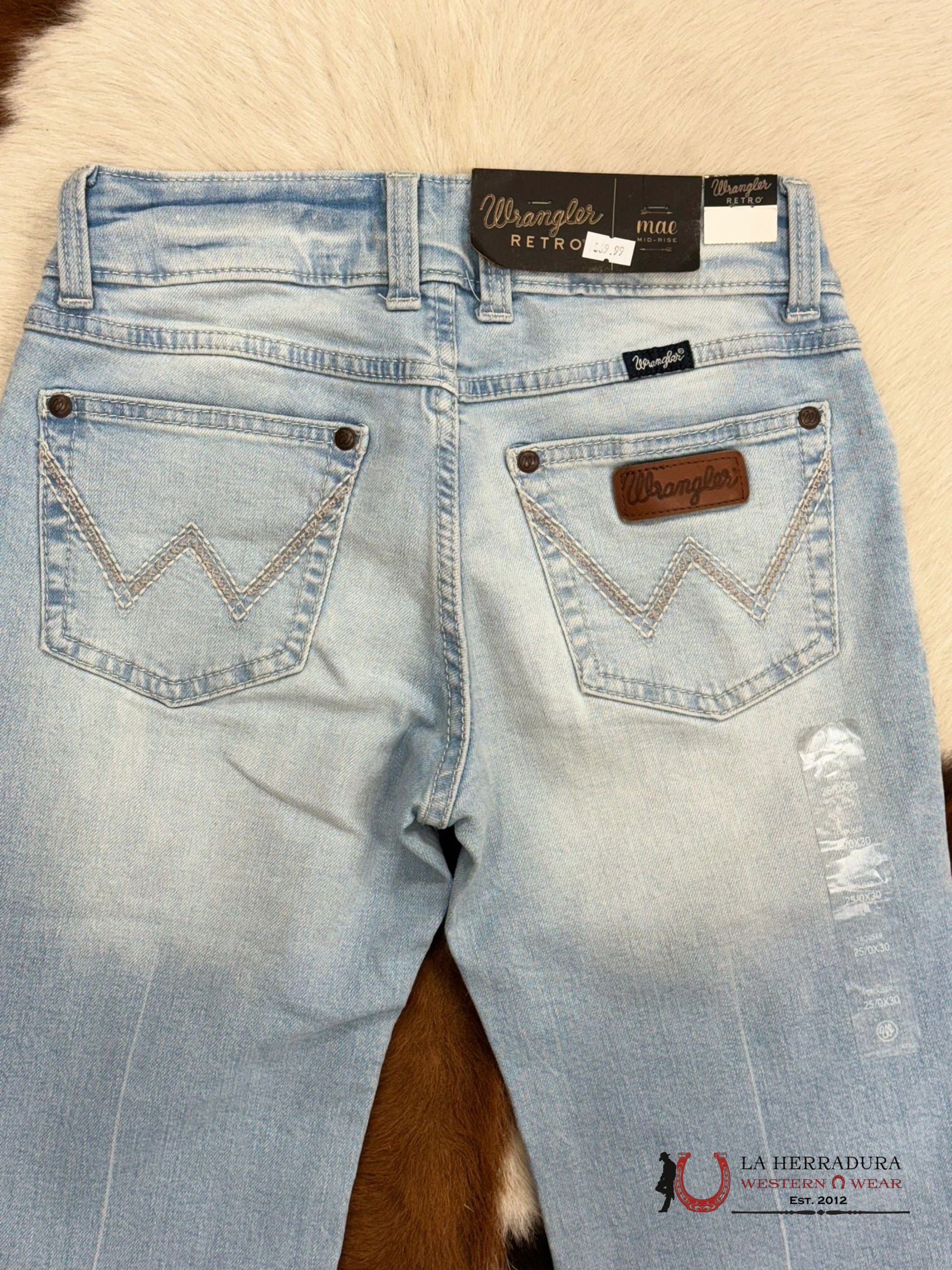 Women’s Wrangler Reto Mae Mid-Rise Trouser Light Wash Ropa Mujeres