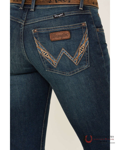 WOMEN'S WRANGLER RETO SADIE LOW RISE TROUSER DARK BLUE 112338907