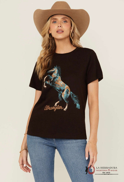 WOMEN'S WRANGLER RETRO    T-SHIRT BRWON HORSE 112354358