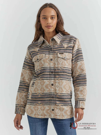 Chaqueta-camisa con estampado de inspiración suroeste Wrangler para mujer en raya Doe 112353133