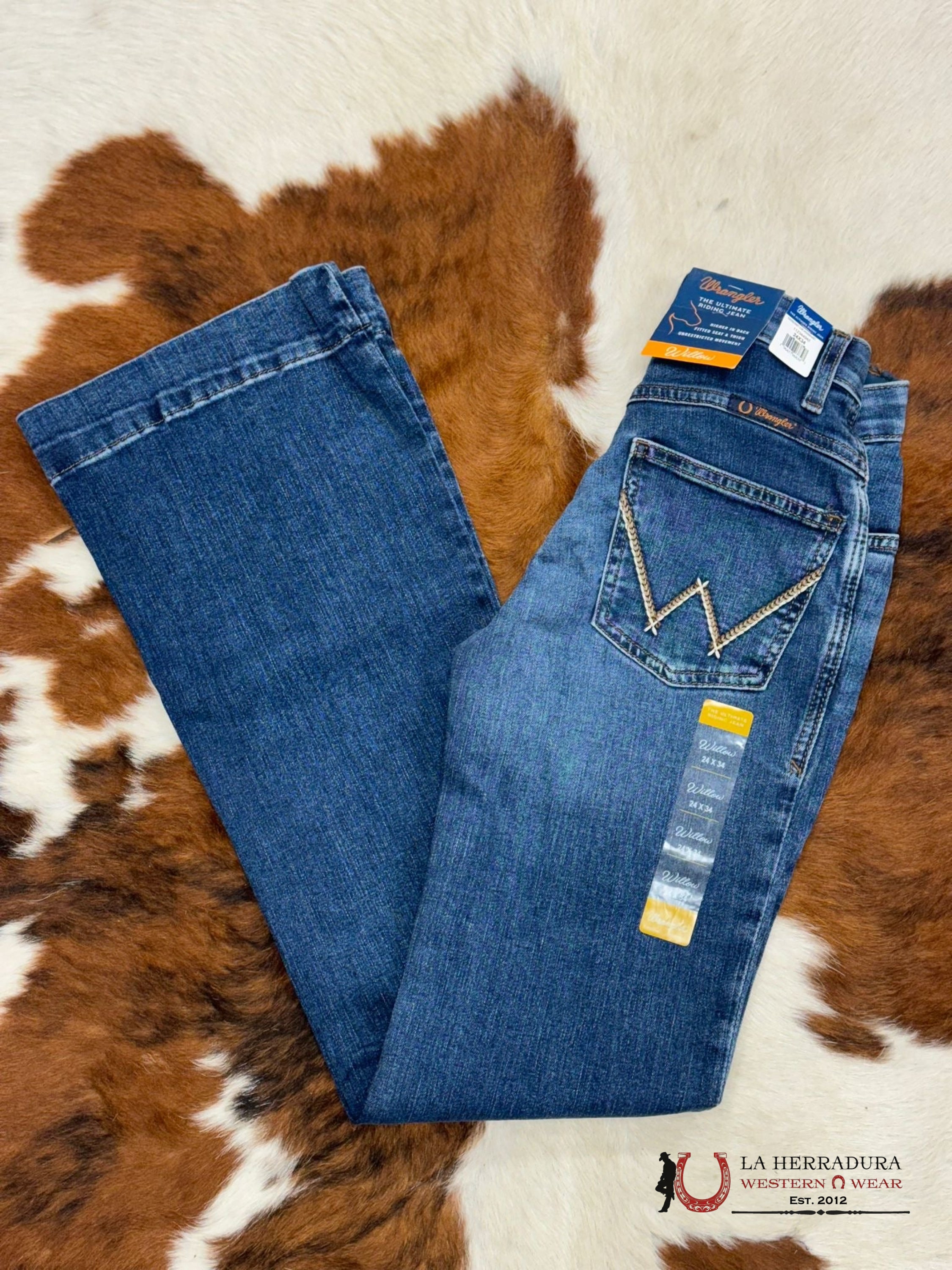 Women’s Wrangler Ultimate Riding Jean Willow Dark Wash Ropa Mujeres