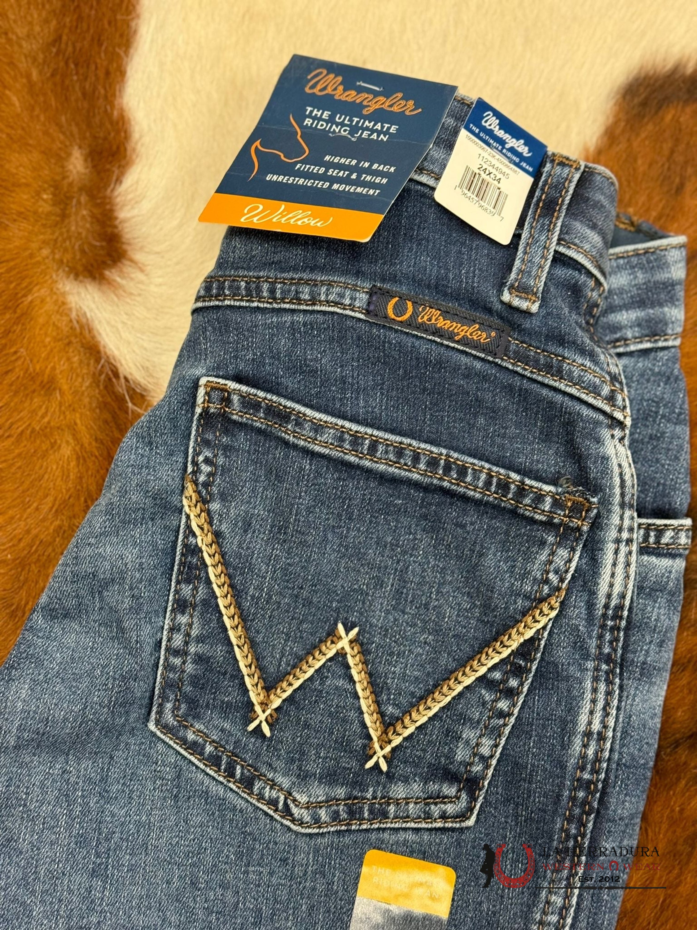 Women’s Wrangler Ultimate Riding Jean Willow Dark Wash Ropa Mujeres