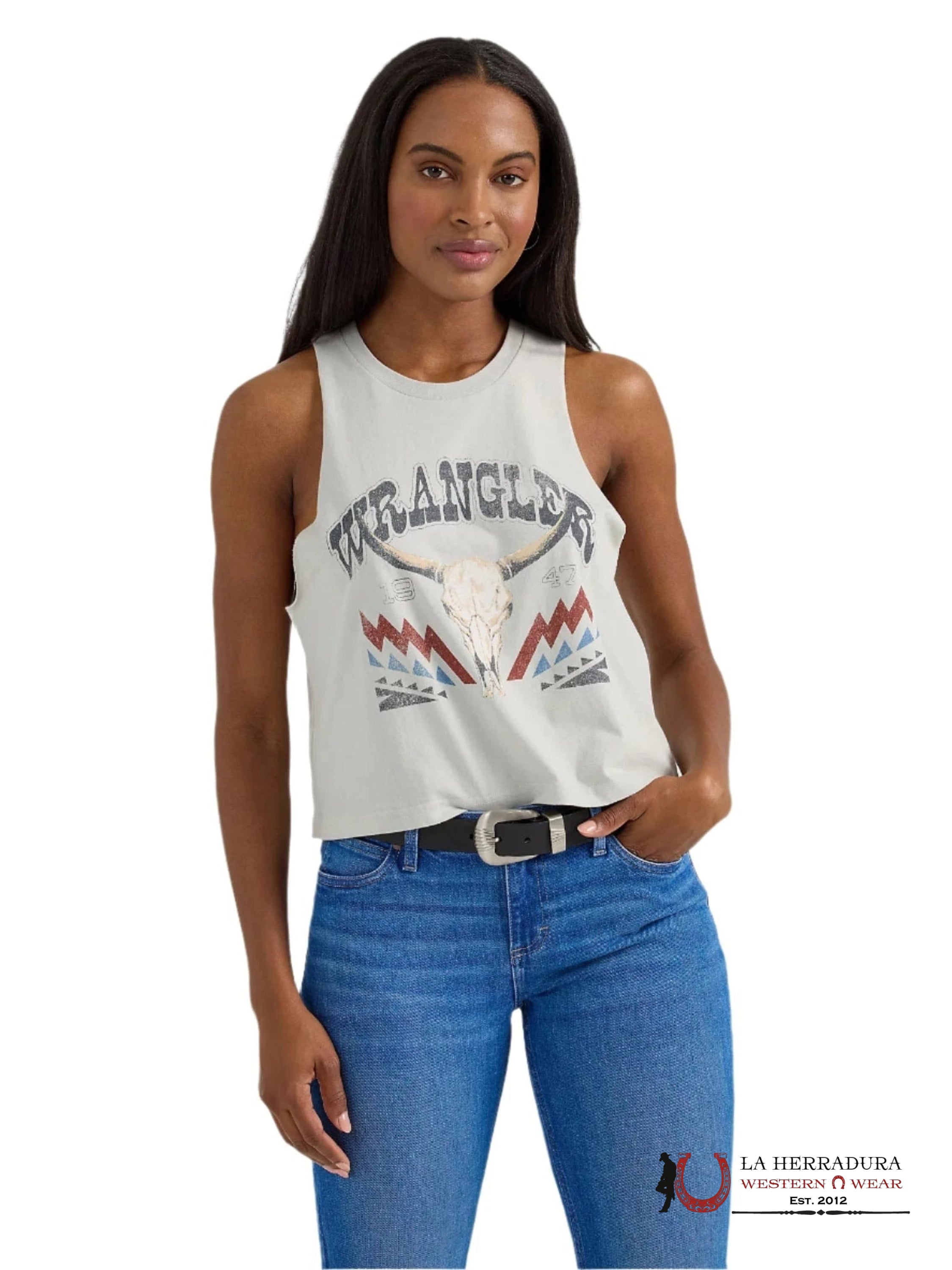 WOMEN’S WRANGLER WESTERN GRAPHIC GODDESS GREY - 112358614 ROPA MUJERES