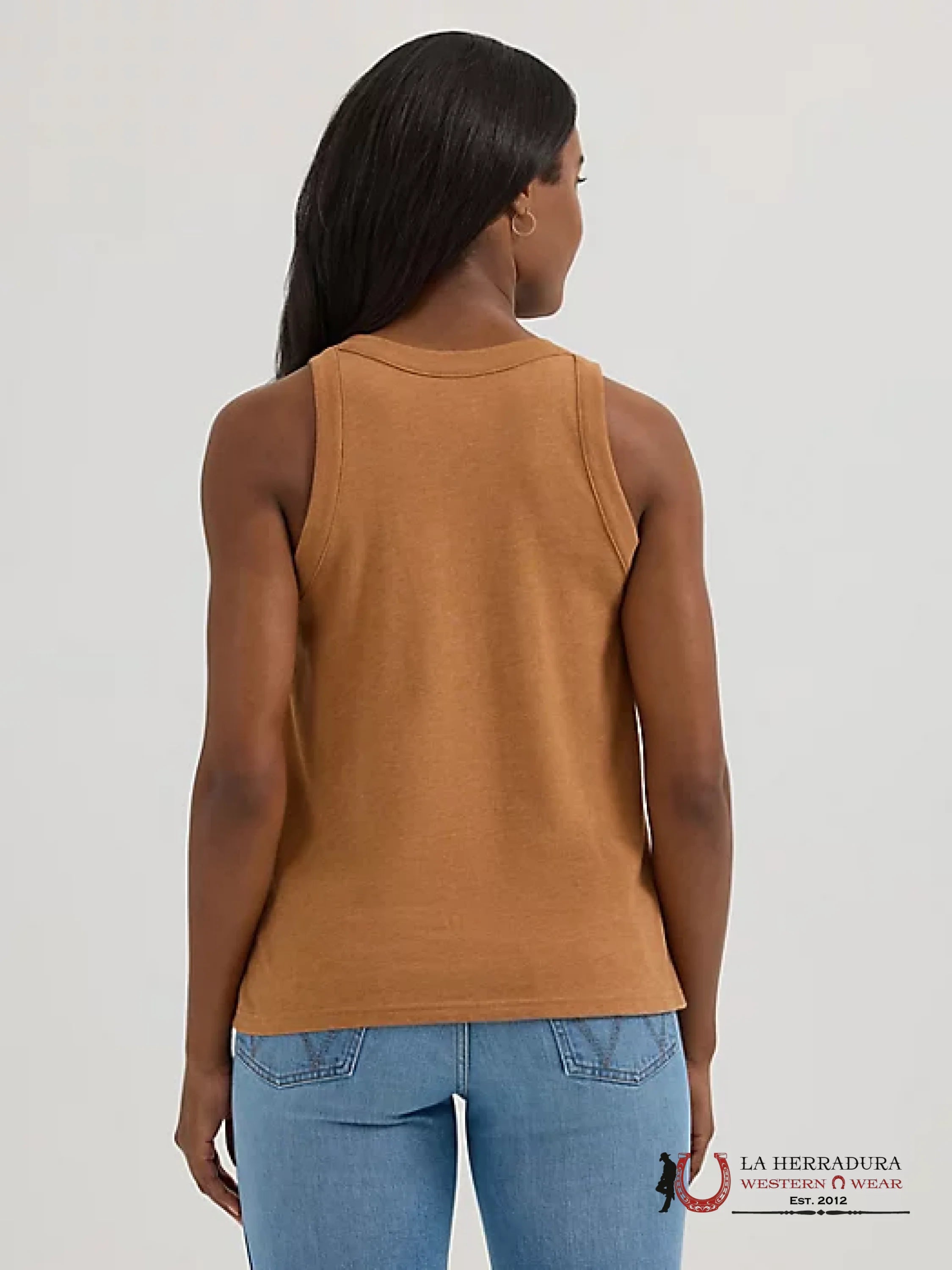 WOMEN’S WRANGLER WESTERN GRAPHIC GODDESS TANK ARGAN OIL - 1954 ROPA MUJERES