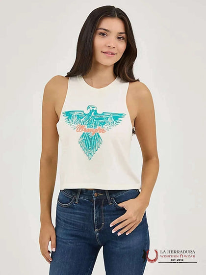 Wrangler Antique White With Eagle Tank Top - 112358625