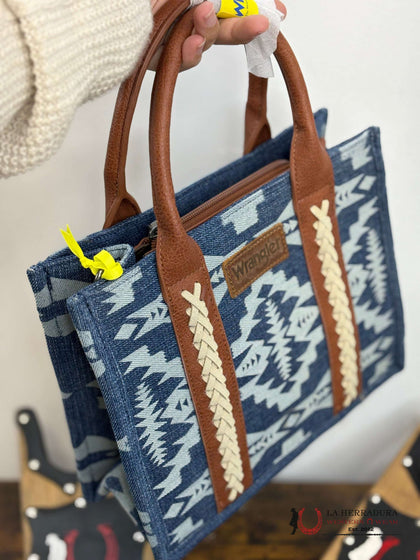 WRANGLER AZTEC BLUE JEAN BAG