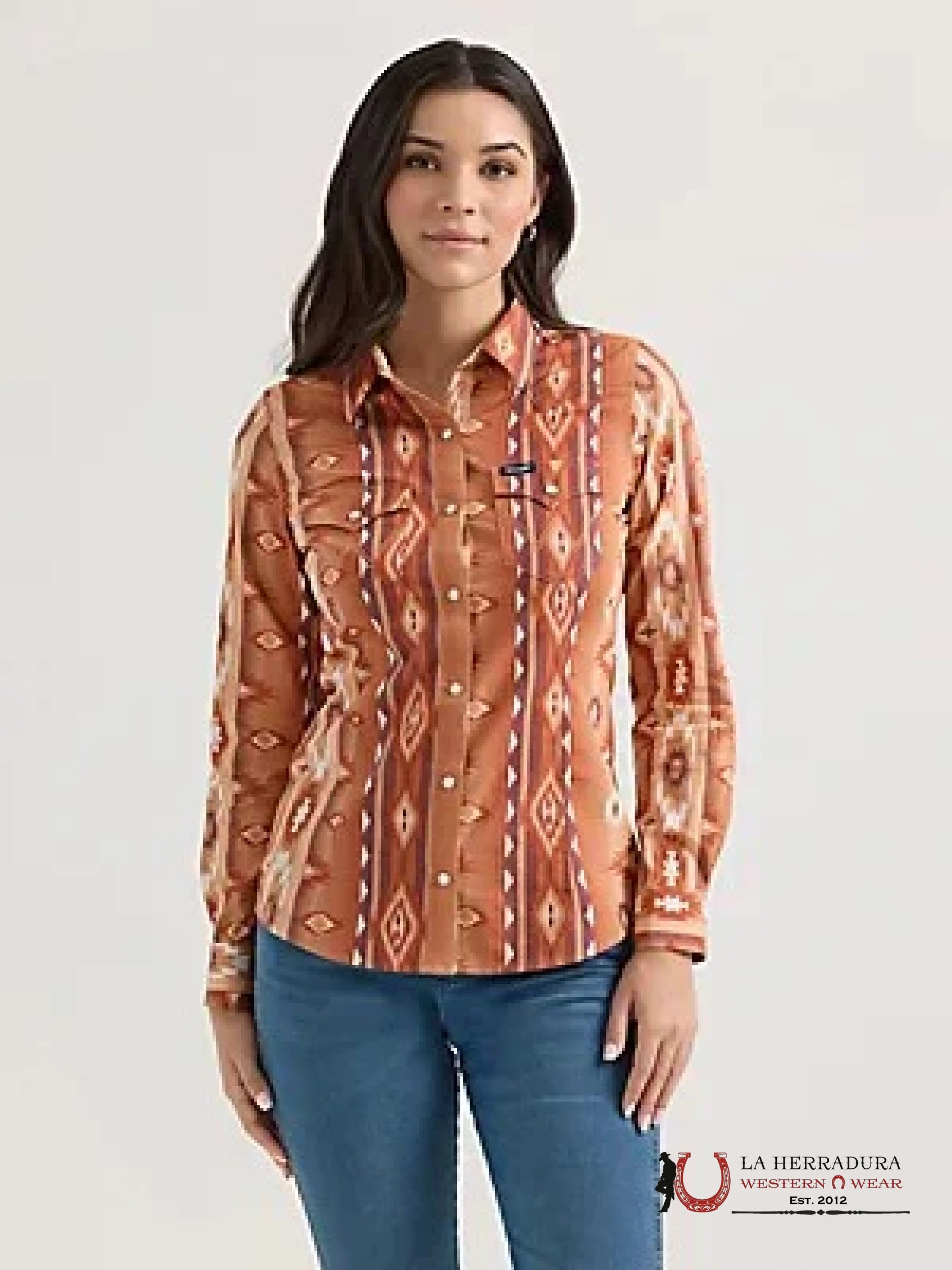 WRANGLER AZTEC BROWN AZTEC SHIRT 112361186 ROPA MUJERES