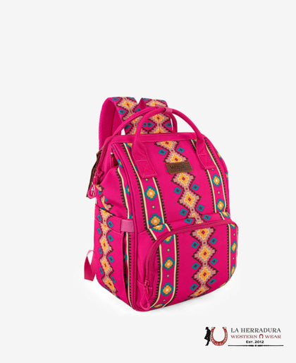 WRANGLER AZTEC DARK PINK BOOKBAG