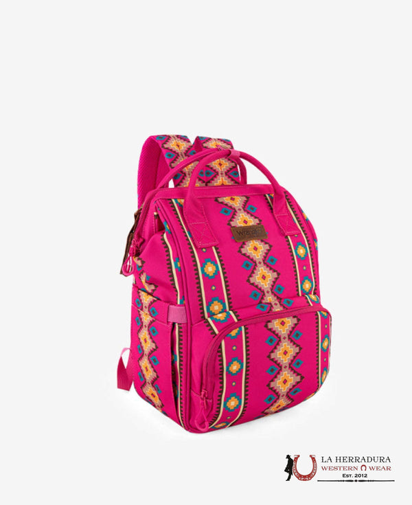 WRANGLER AZTEC DARK PINK BOOKBAG