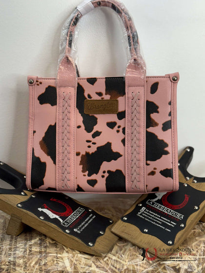 WRANGLER AZTEC PINK COW PRINT  BAG