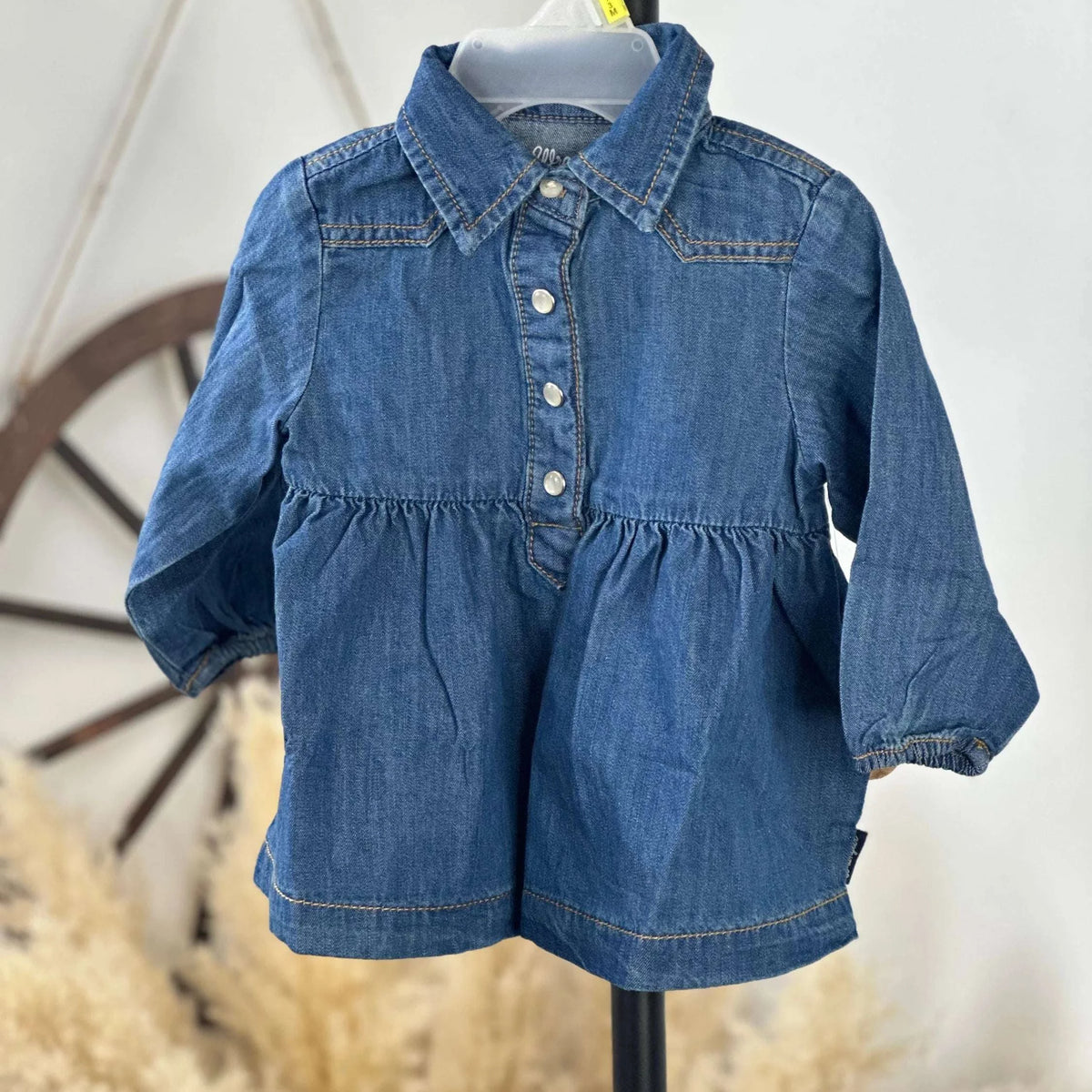 infant blue jean dress Denim Dress Set (Baby Girl) main image 0