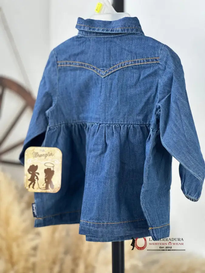 Wrangler Baby Blue Jean Snap Dress Niños