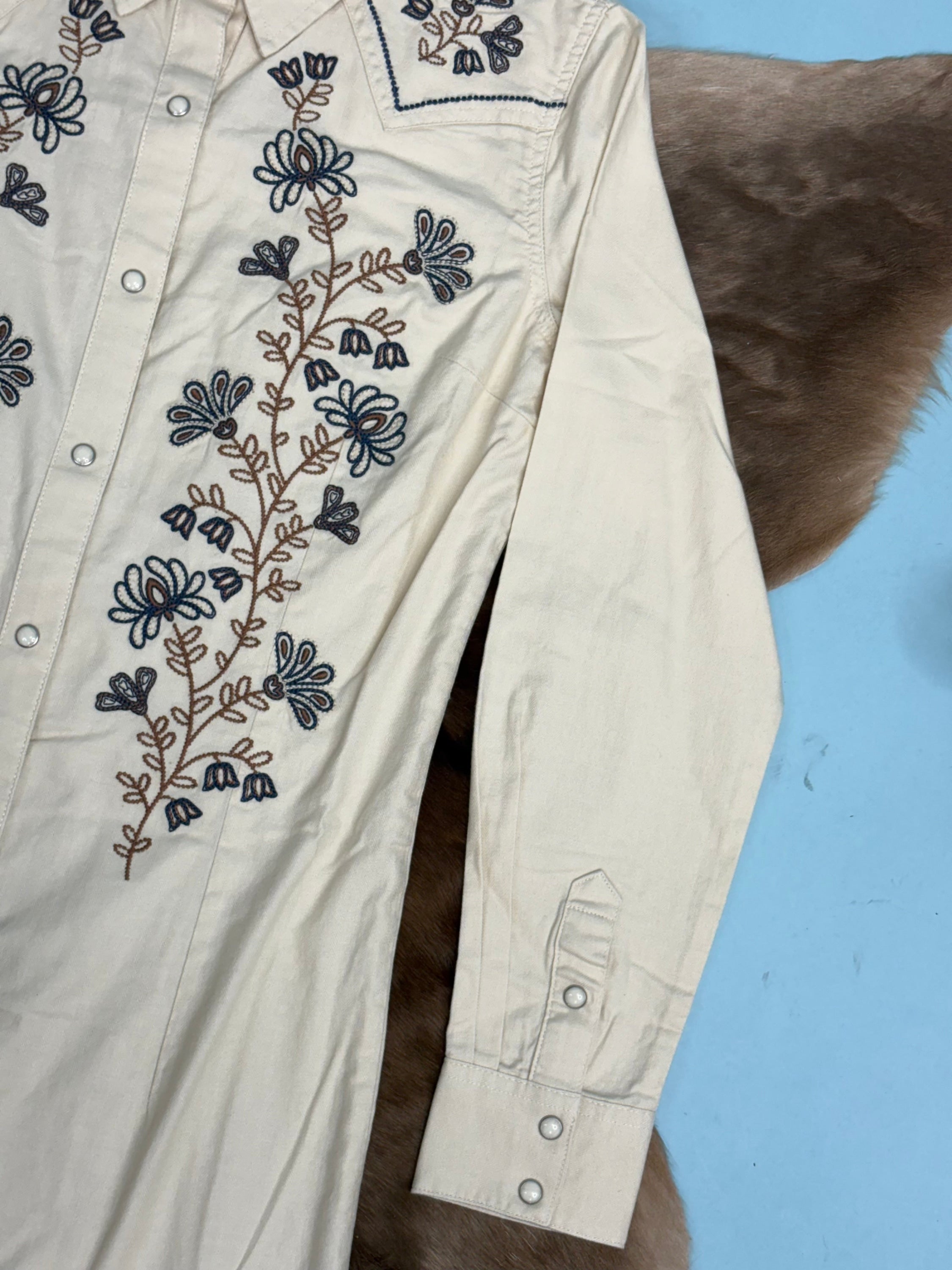 Wrangler Beige With Printed Flowers Ropa Mujeres