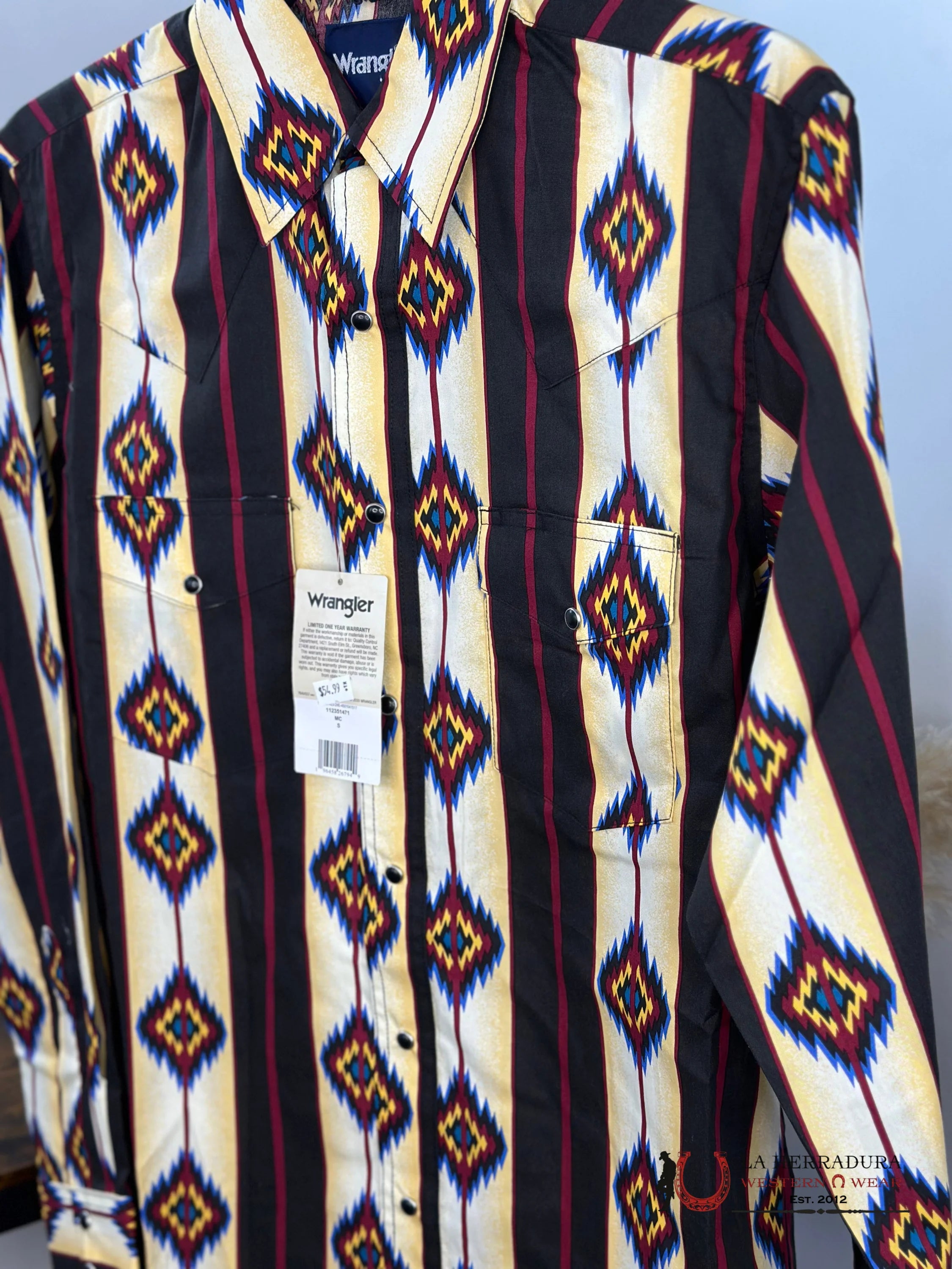 Wrangler Black Checotah Snap Long Sleeve Shirt Ropa Hombres