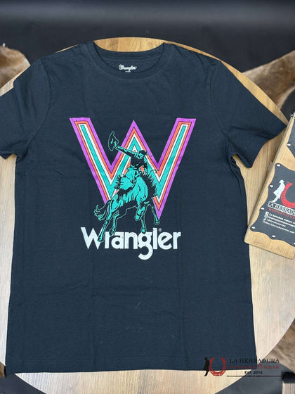 Wrangler Black Short Sleeve Cowboy LWK497X