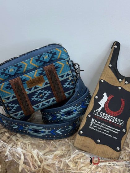WRANGLER BLUE AZTEC CROSSBODY
