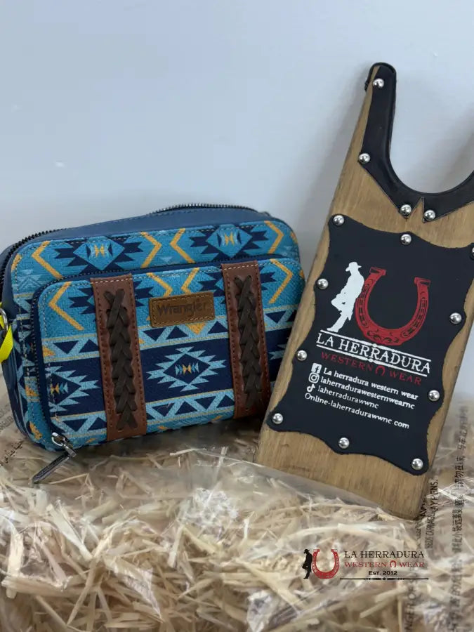 Wrangler Blue Aztec Crossbody Ropa Mujeres