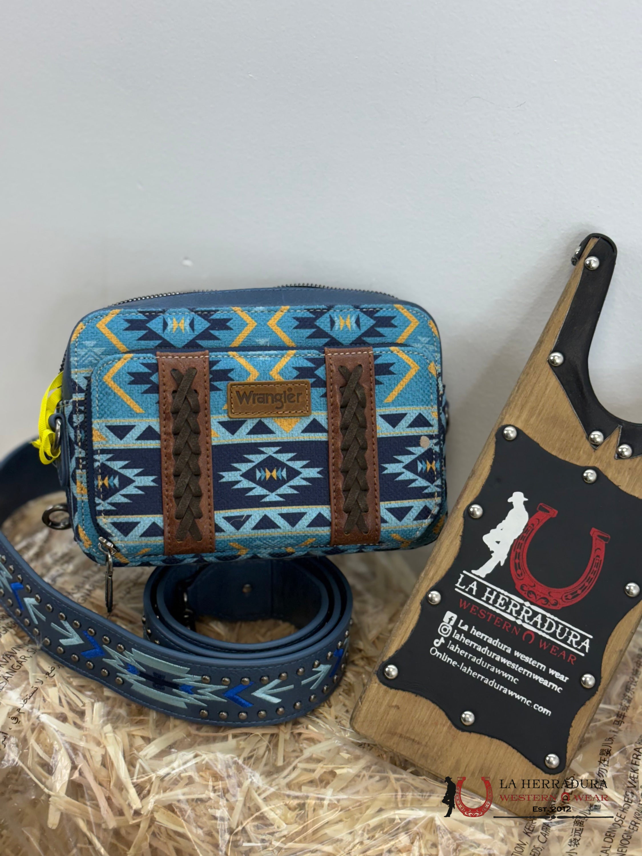 Wrangler Blue Aztec Crossbody Ropa Mujeres